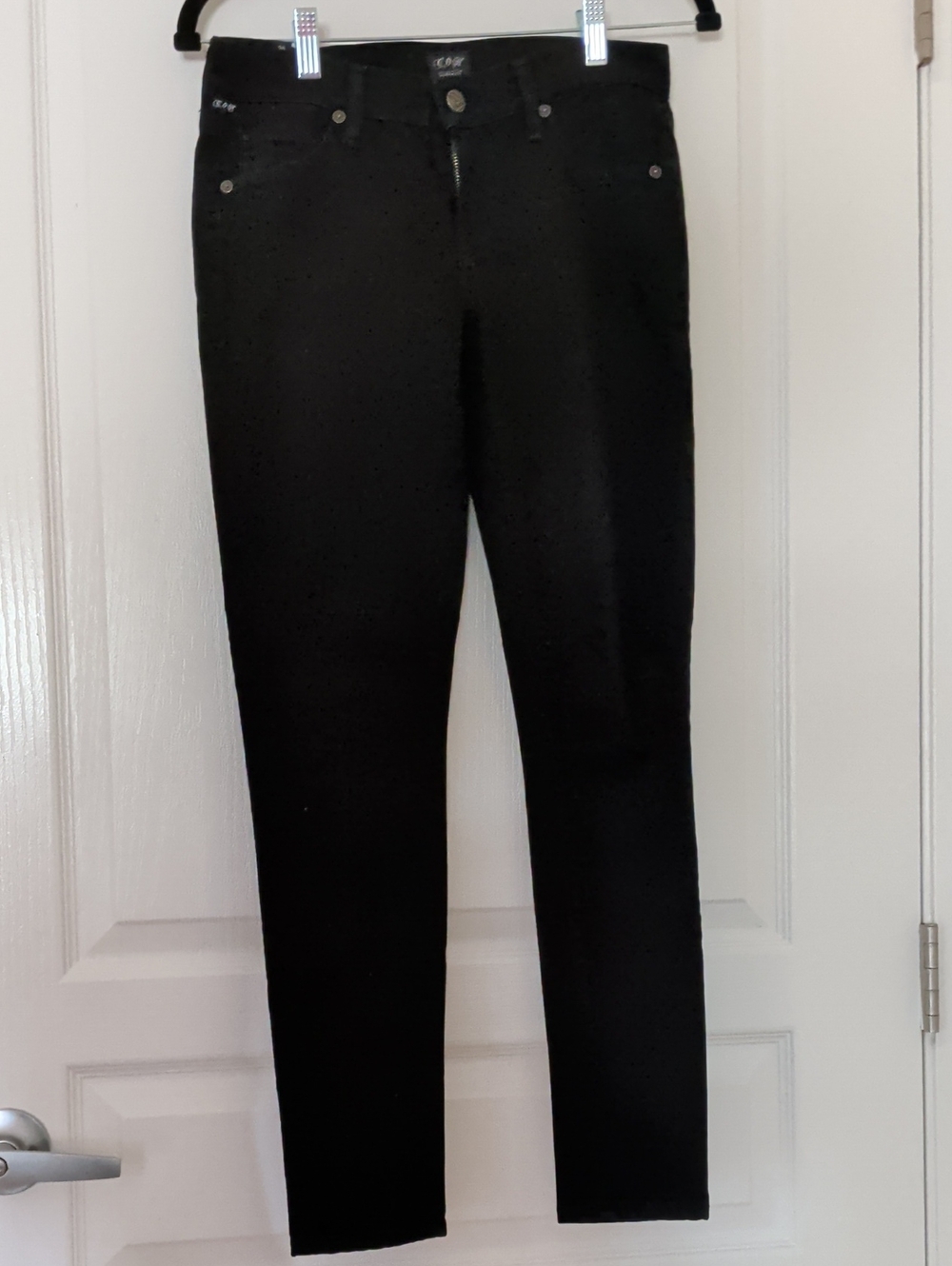 Citizens Of Humanity Black Cropped Ankle Jeans with Branded Button